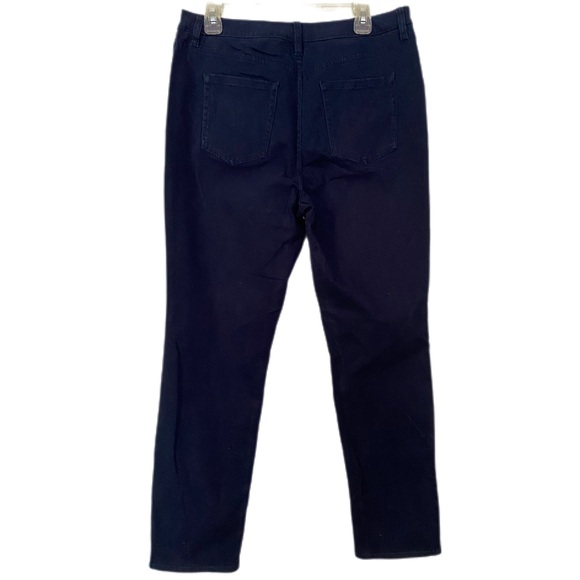 Style & Co High Rise Navy Blue Straight Leg Jeans Minimalist, Preppy, Academia - Picture 2 of 11